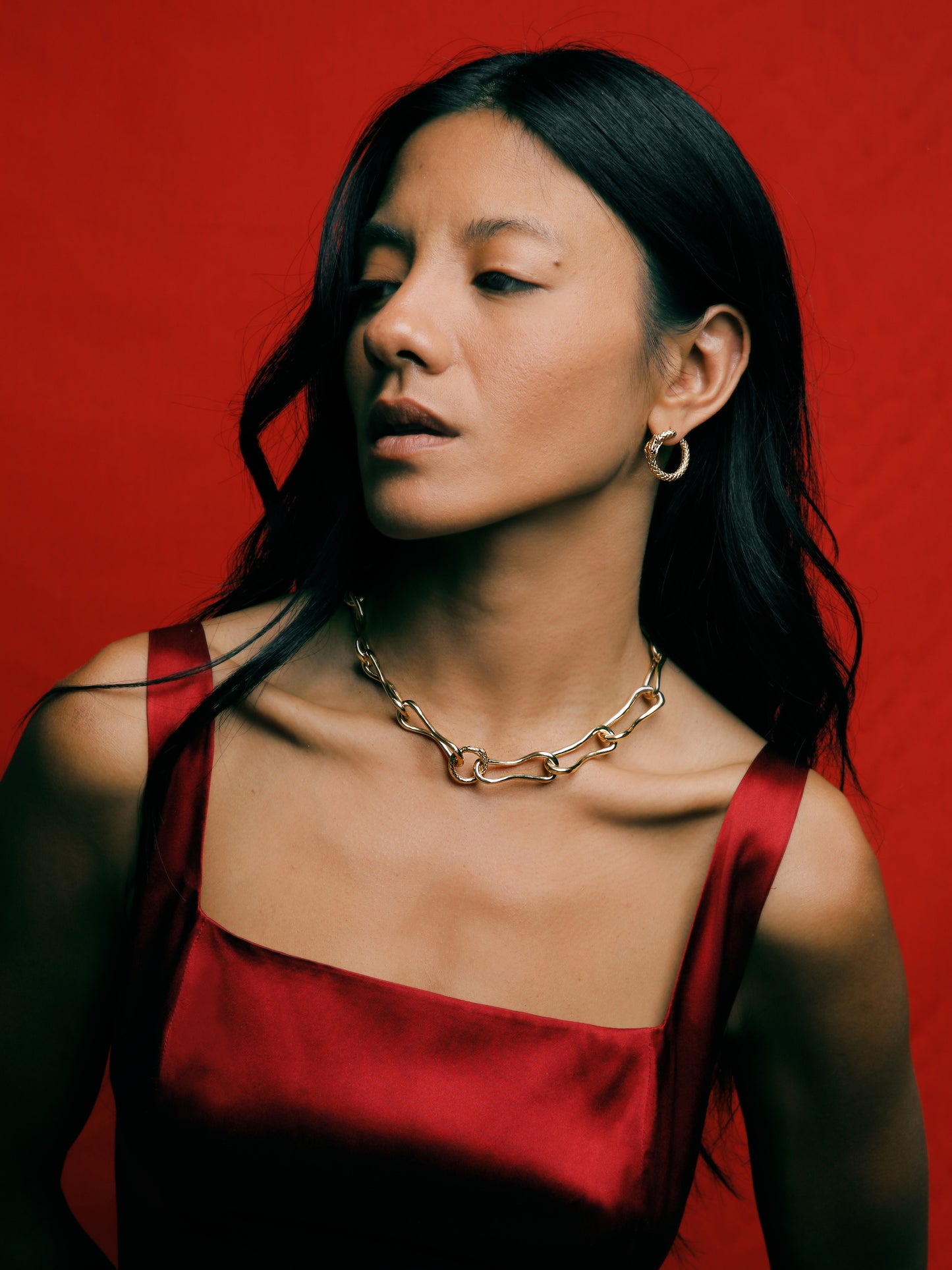 Ouroboros Chunky Choker, Gold plated