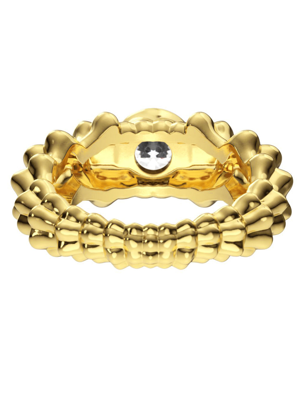 AMOR Ring in 18k yellow gold by Pola Jewellery—sculptural pinky ring with lab-grown diamond, symbolizing powerful love.