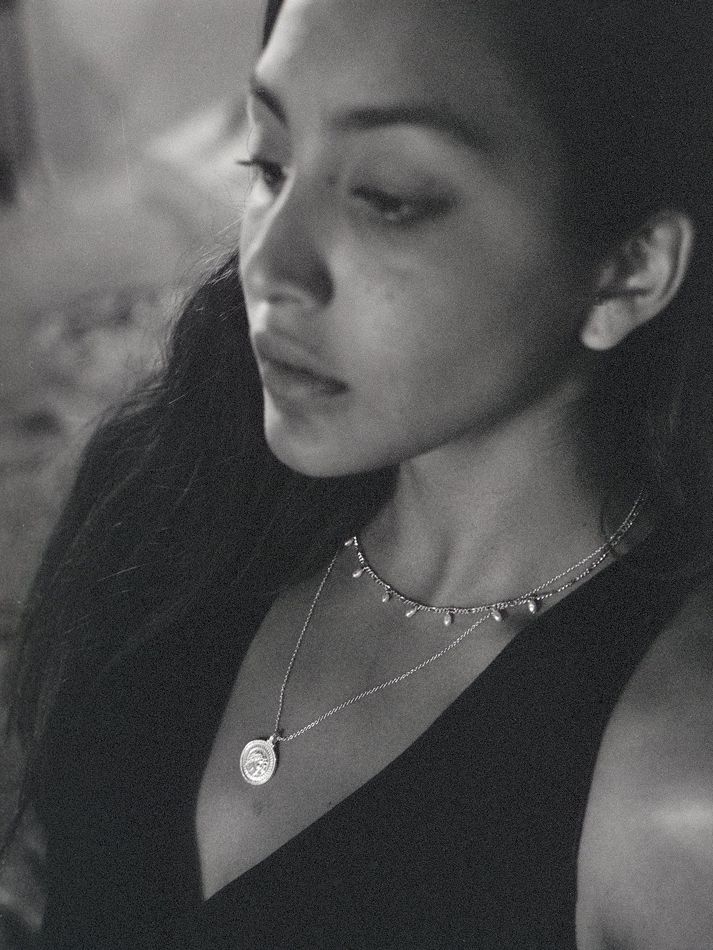 Baroque Freshwater Pearls Choker. Sterling Silver. Gemini Necklace