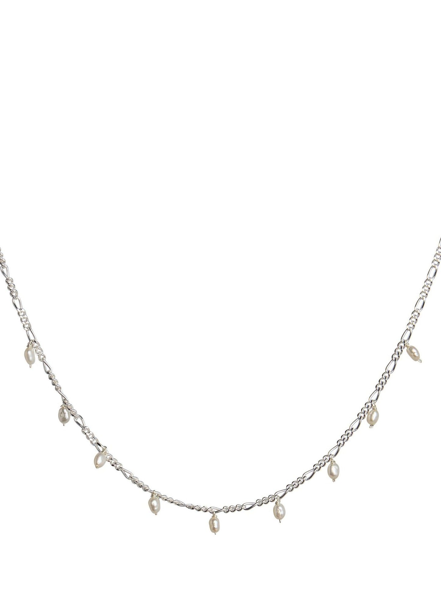 Baroque Freshwater Pearls Choker. Sterling Silver