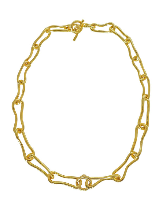 Ouroboros Chunky Necklace by Pola Jewellery – bold, gender-neutral chain symbolizing eternal love, power, and self-renewal