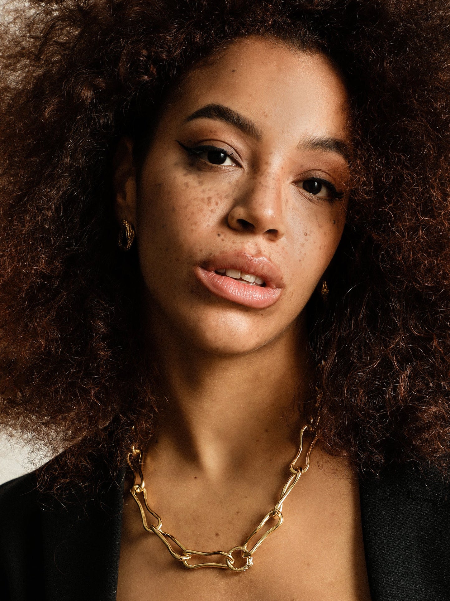 Ouroboros Chunky Necklace. Gold Plated. Gender Neutral