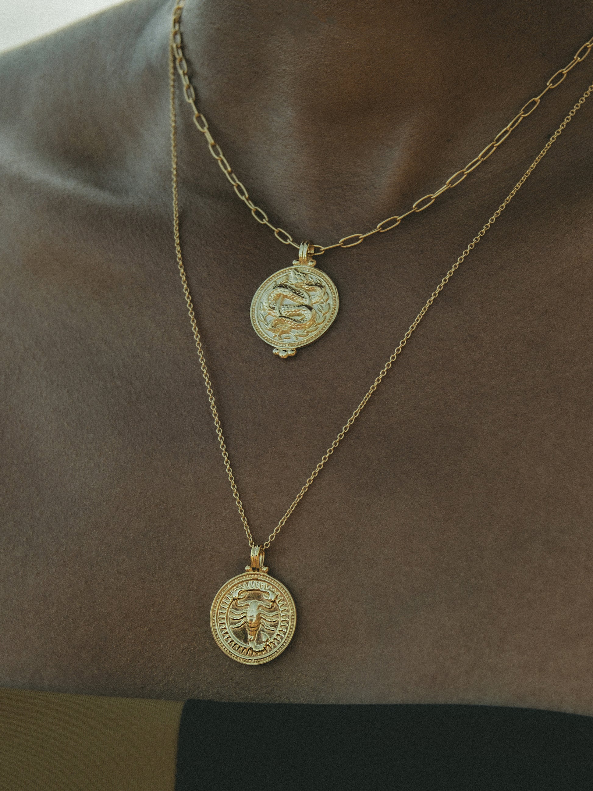 O Negative Blood Type Necklace. Gold Plated Sterling Silver. Gender Neutral