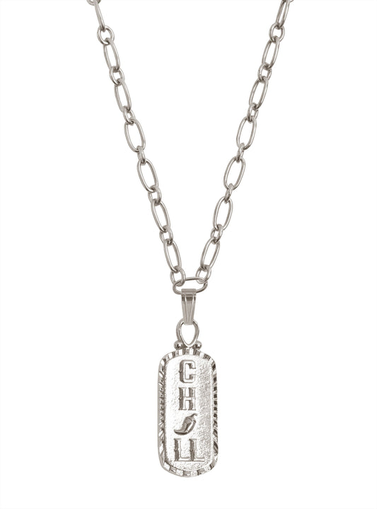 Chill Talisman Necklace, 925 Sterling Silver, Gender Neutral