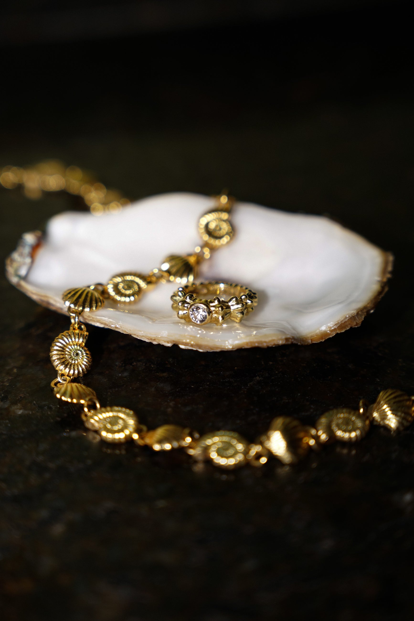 The Power of Love Pinky Ring in Gold and Choker