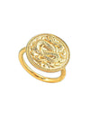 Blood type Ring. Gold plated Sterling Silver