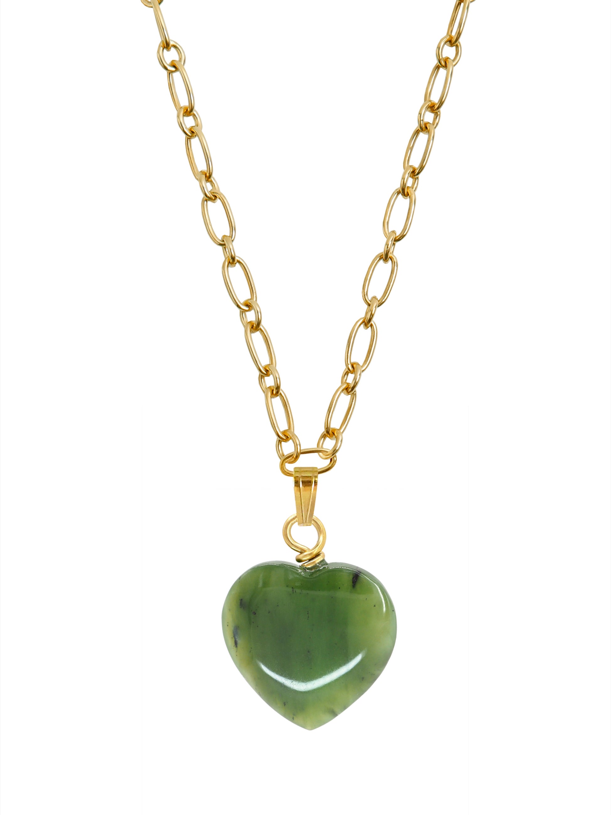 Green Jade Heart Talisman Necklace – Luck Love Pola Jewellery