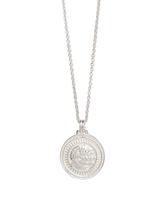 Pola Jewellery’s Gemini Zodiac Necklace in sterling silver, engraved with the iconic twin motif — representing harmony, curiosity, and expression.