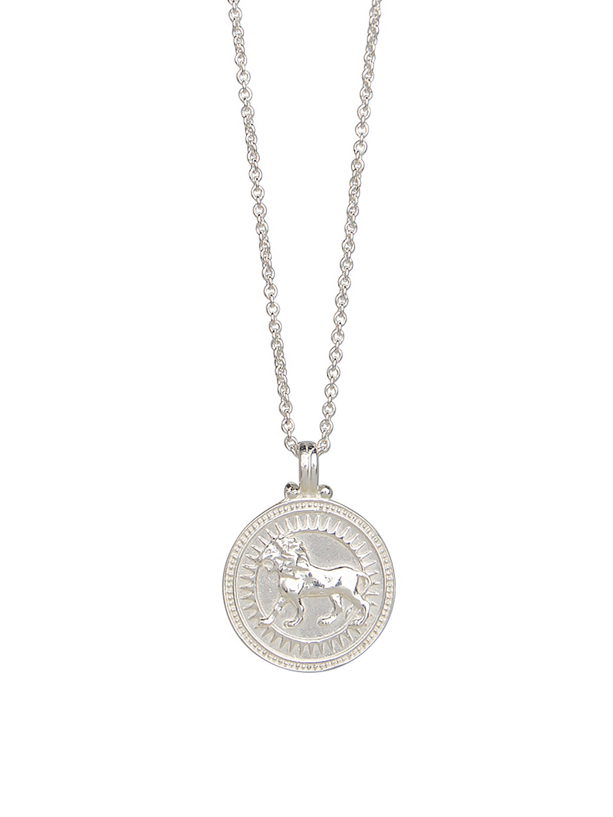 Pola Jewellery’s Leo Zodiac Necklace in sterling silver, featuring the lion motif — a powerful talisman of courage, passion, and self-expression.
