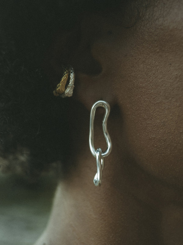 Ouroboros Ear Cuff by Pola Jewellery – symbolic, piercing-free design in gold vermeil or silver, embodying eternal love and power