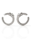 Ouroboros Hoop Earrings. 925 Sterling Silver 