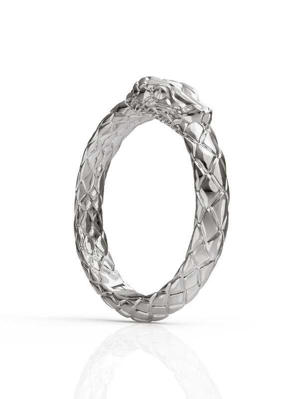 Ouroboros Ring by Pola Jewellery – gender-neutral statement ring symbolizing eternal love, infinite power, and self-renewal