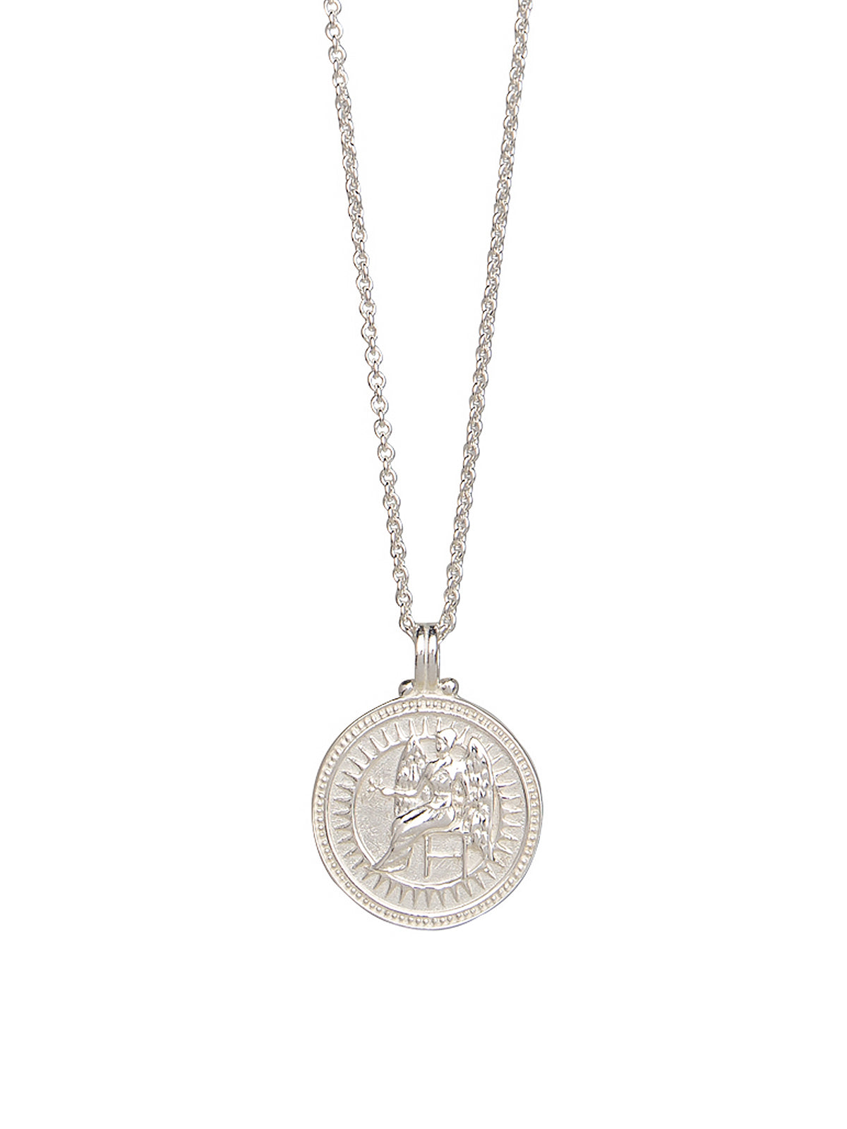 Pola Jewellery’s Virgo Zodiac Necklace in sterling silver, featuring the maiden motif — a timeless talisman of clarity, care, and devotion.
