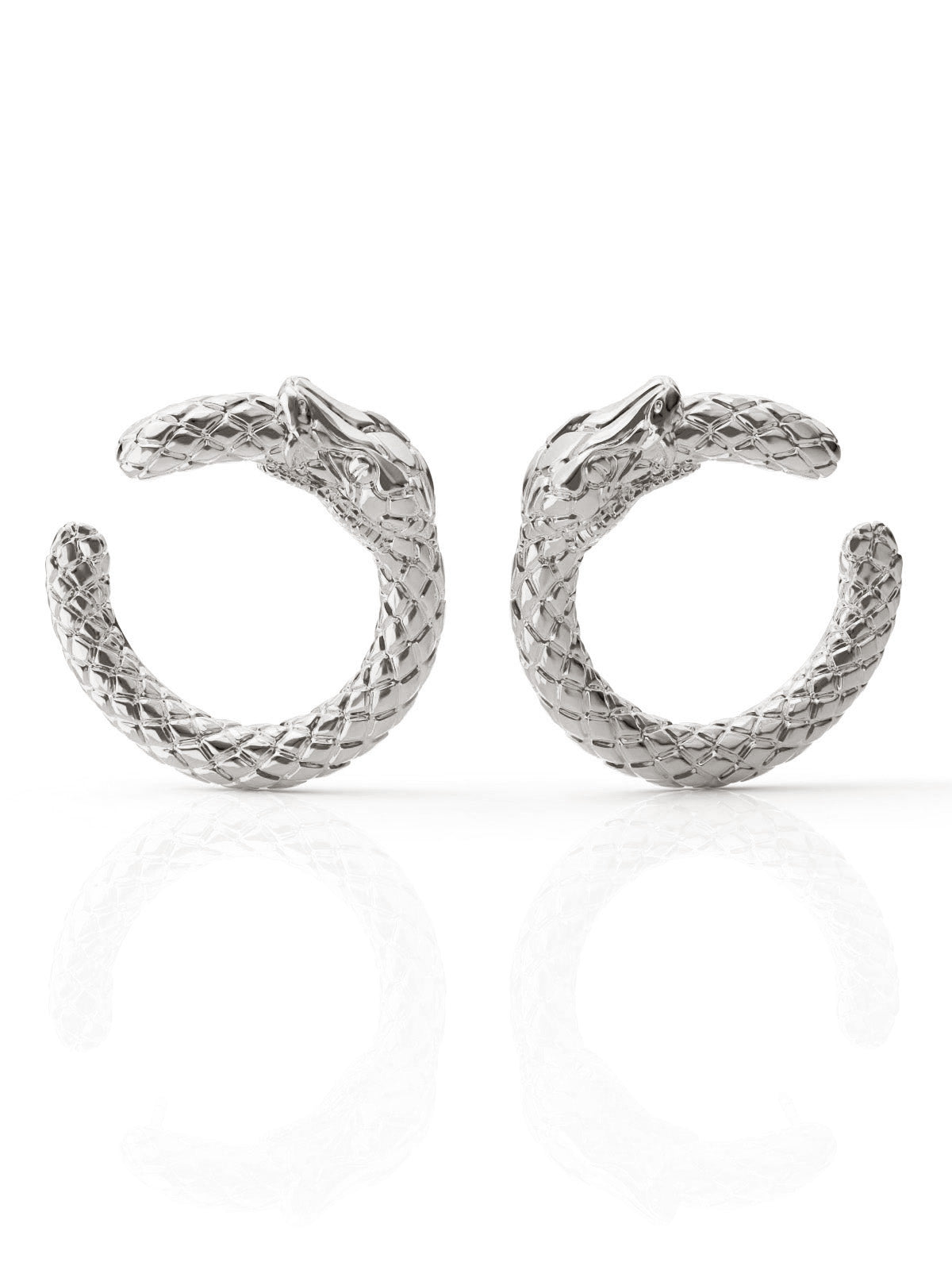 Ouroboros Hoop Earrings by Pola Jewellery – bold, symbolic hoops representing eternal love, infinite power, and timeless style