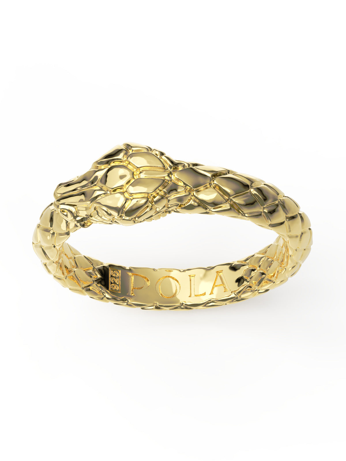 Ouroboros Ring by Pola Jewellery – gender-neutral statement ring symbolizing eternal love, infinite power, and self-renewal
