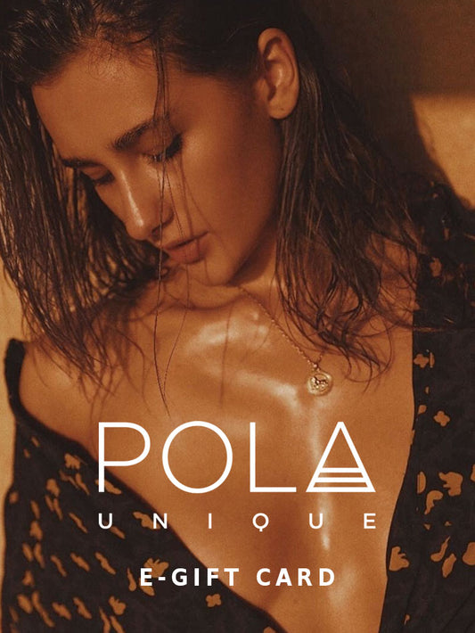 Pola Unique e-Gift Card. Bring joy to your loved ones with a gift that lets them choose. Our e-Gift cards are sent directly to you via email - just forward on and share the love. Select an amount, check out and that's it. You will receive a unique e-Gift card code in your inbox that can be redeemed using the discount code box at checkout