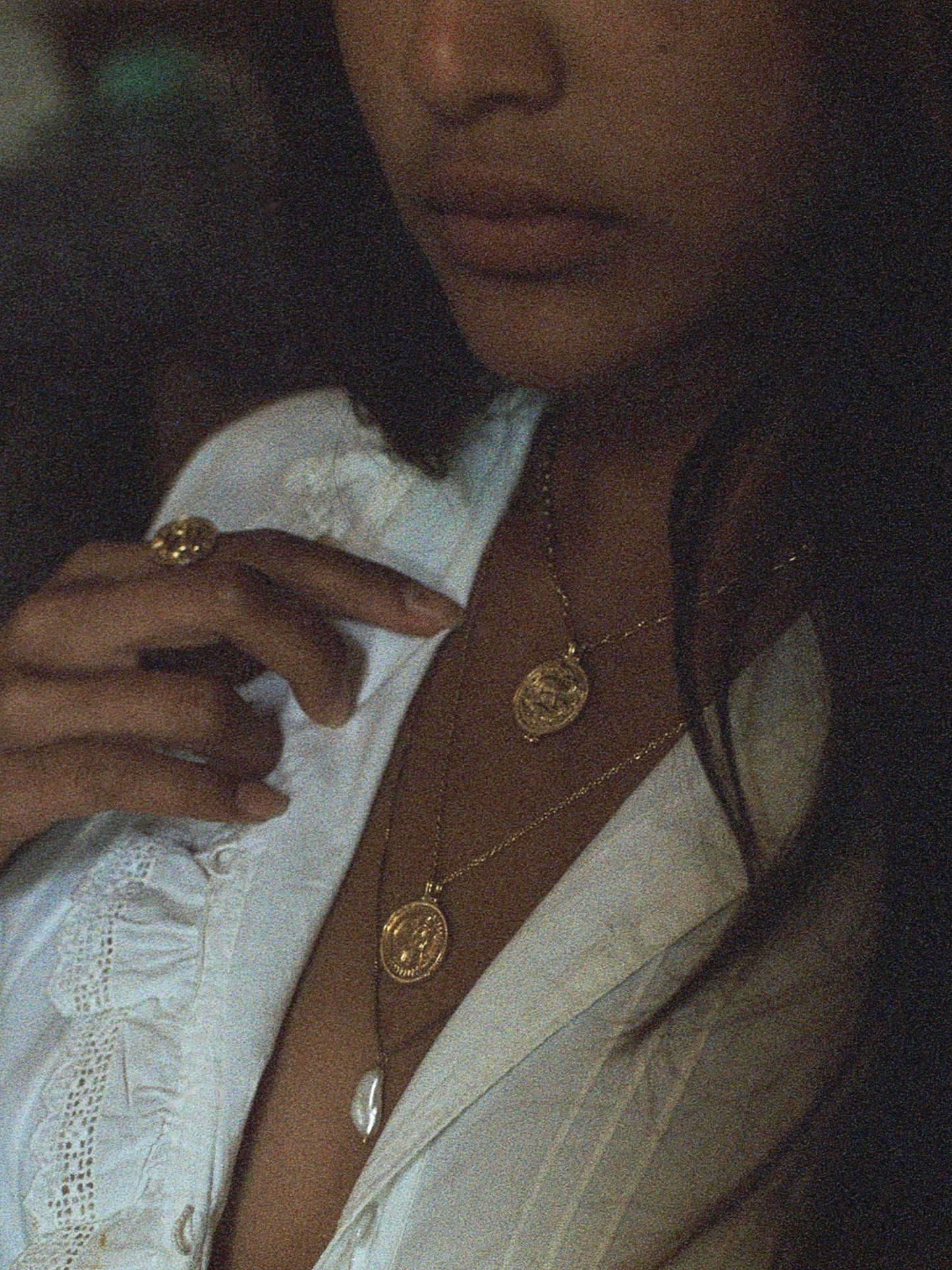 AB Positive Blood Type Necklace. Gold Plated Sterling Silver. Gender Neutral