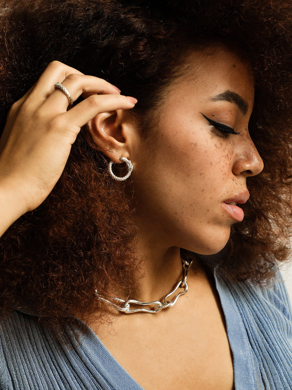 Silver Ouroboros Ring by Pola Jewellery – bold, gender-neutral design symbolizing eternal love, strength, and self-renewal