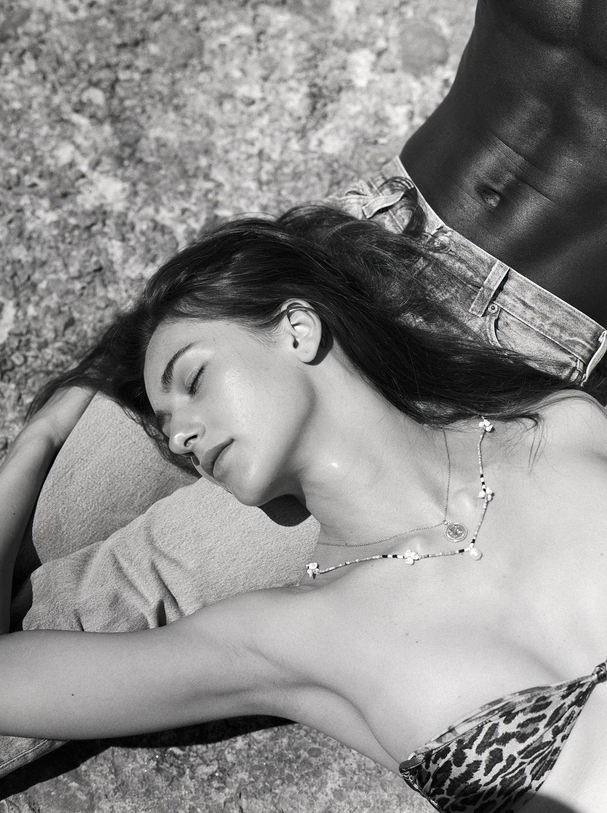 Beads Necklace, sea shells, Baroque Pearl. Gender Neutral by Pola jewellery