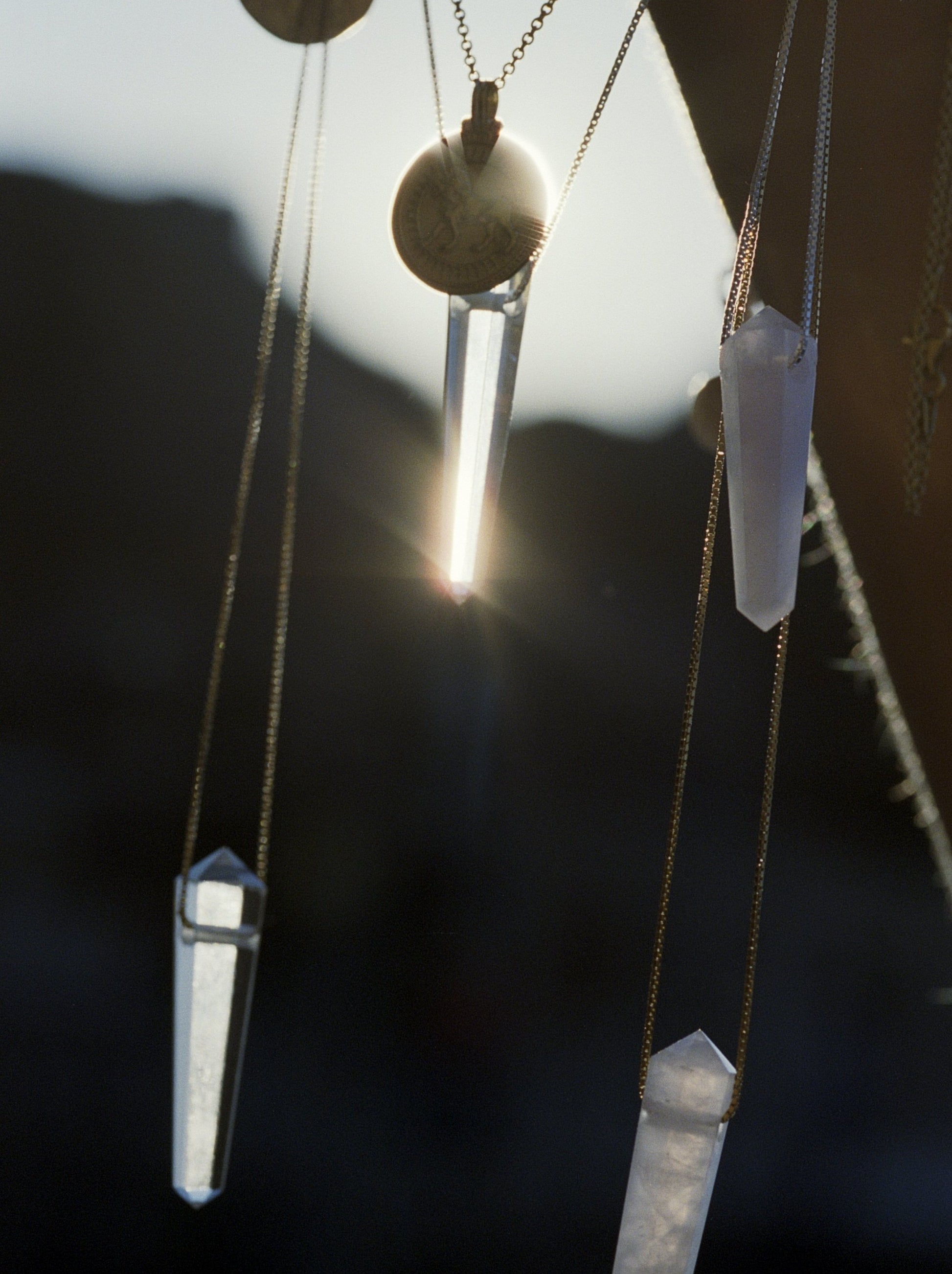 Clear Quartz Necklace Gender Neutral by Pola Jewellery
