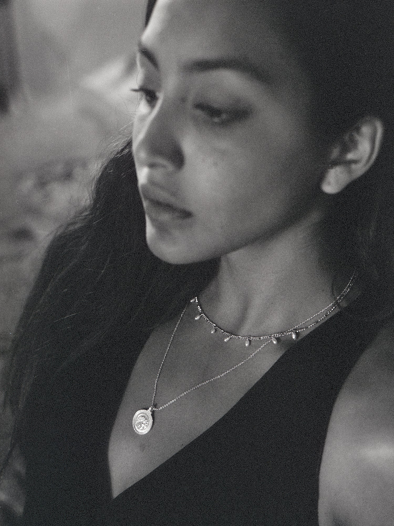 Baroque Freshwater Pearls Choker. Sterling Silver. Gemini Necklace by Pola Jewellery