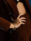 Stack Silver and Gold Ouroboros Ring by Pola Jewellery – gender-neutral design symbolizing eternal love and self-renewal